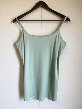 Seafoam Green Adjustable Strap Cami Tank Top Women's Size L